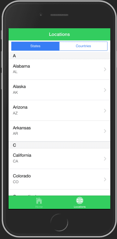 Ionic 1.1 Demo screenshot 2